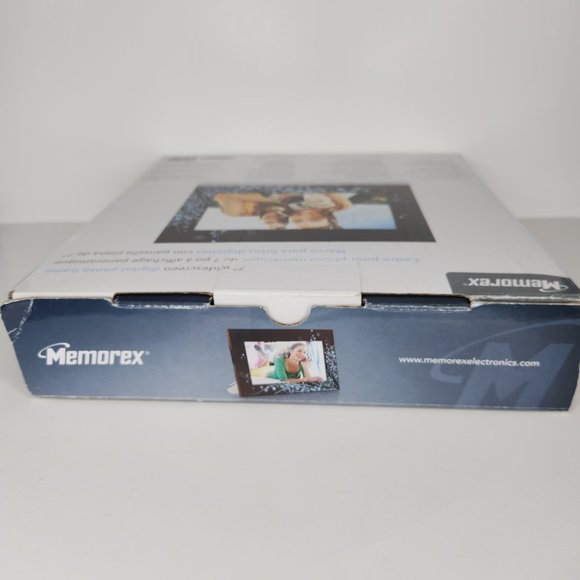 Memorex 7 inch Widescreen Digital Photo Frame Decorative Brown w/ blue accents - Picture 5 of 7